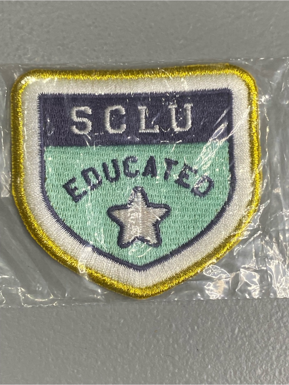 Stoney Clover Lane Embroidered SCLU Educated Patch Green & Purple
